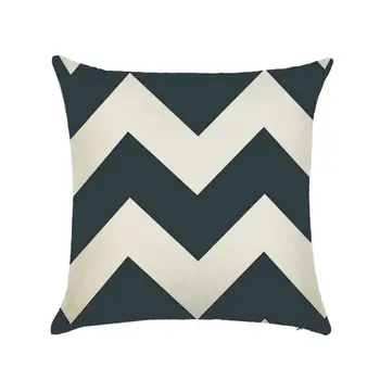 

45X45cm Home Decor Unique Geometric Cotton Linen Square Pillow Sofa Waist Throw Cushion Decors