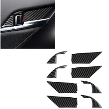 

8PCS Door Handle Bowl Frame Trim Car Knob Decor Stickers Strip Cover Replacement Auto Interior Kits For Toyota Camry 2018 2019