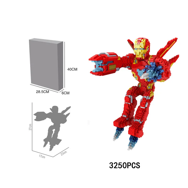 

marvel ironman mark85 figures micro diamond building block Super heroes avenger mk85 model nanobricks toys collection FOR GIFTS