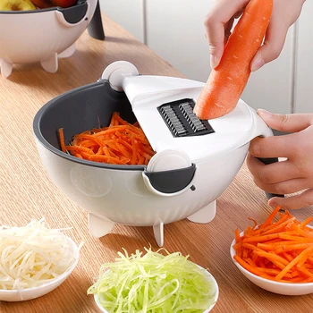 

Multi-functional Kitchen Chopper Fruit Vegetable Chopper Musher Grater Washing Basket Kit Set for Restaurant Kitchen Home