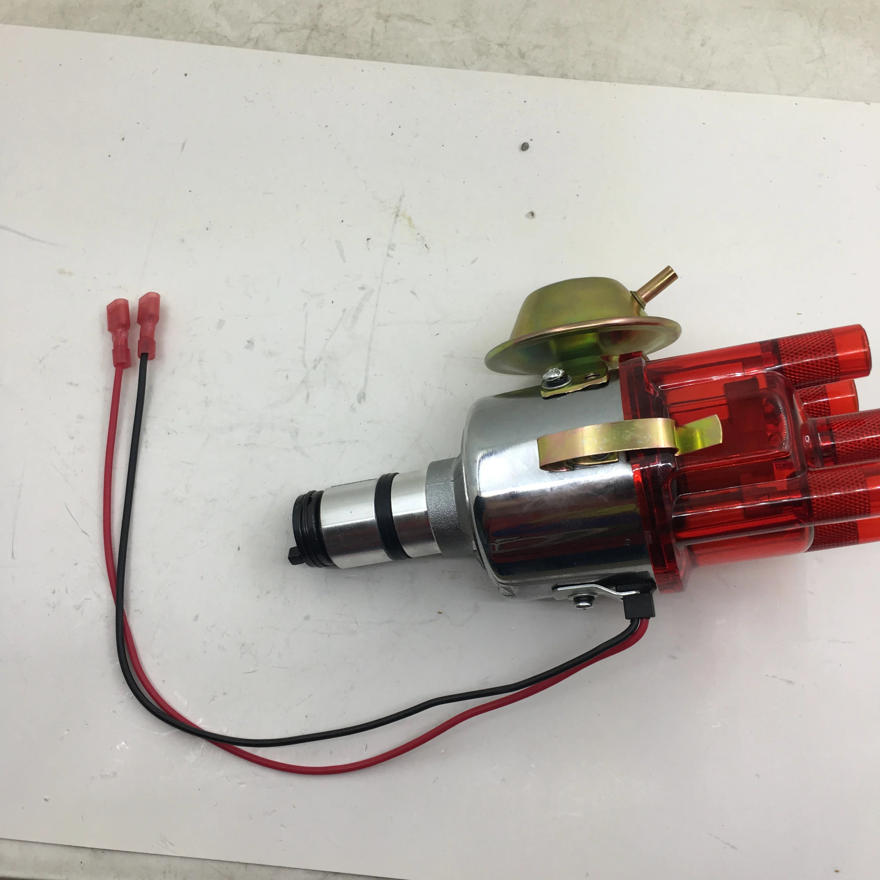 SherryBerg Complete Distributor Chrome Clean Cap 034 Electronic Distributor W Vacuum advance(SVDA) for VW Beetle Bug GHIA New electronic distributor auto distributor assembly automobile distributor automobile ignition distributor