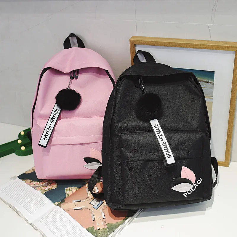 

2018 South Korea Leaf Backpack College Style Middle School Students School Bag Casual Canvas Backpack