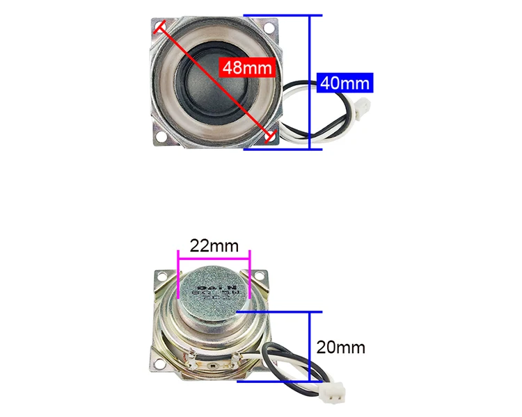 surround sound speakers 1.75 inch 40MM Folding ears Built-in Neodymium full frequency speaker 8 ohm 5W Composite paper cone transparent rubber For DAIN bluetooth speaker