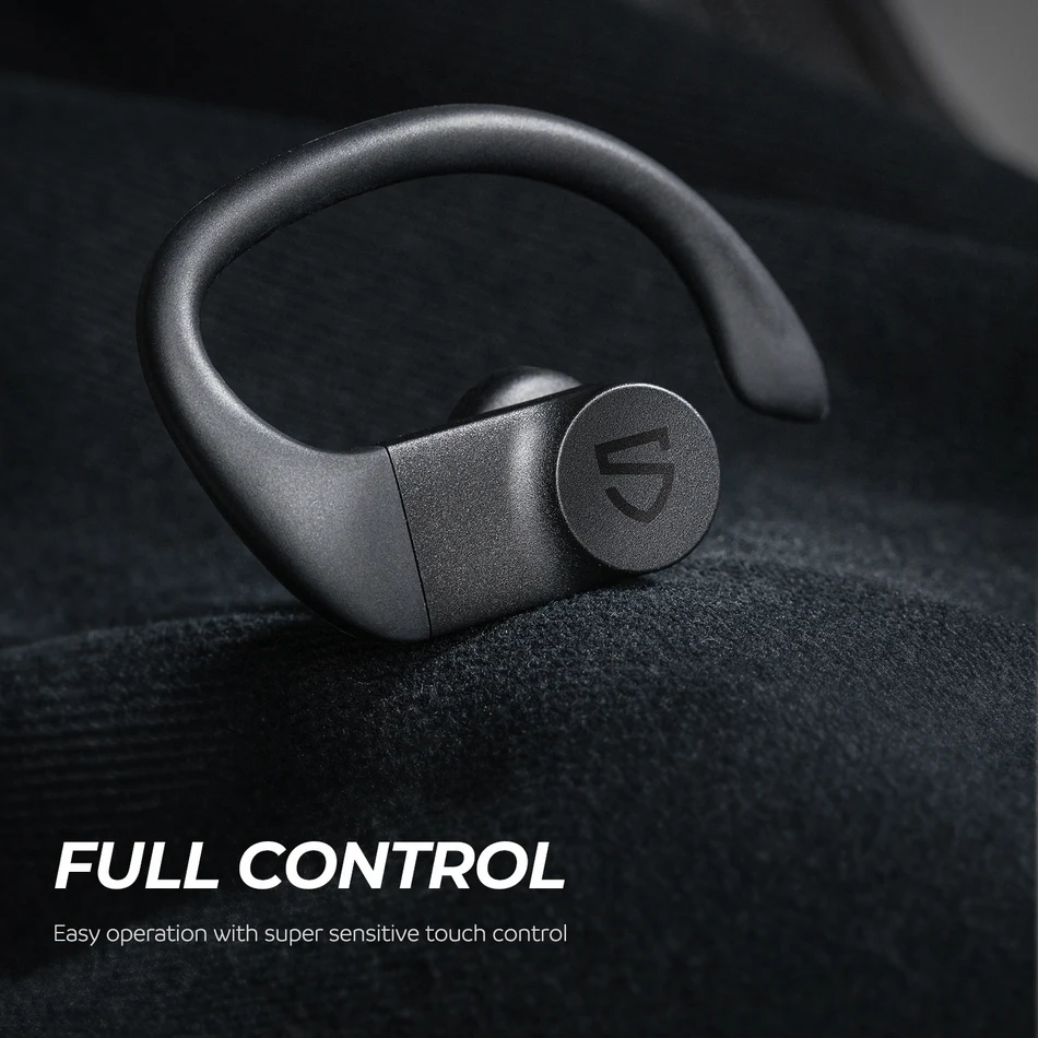 SOUNDPEATS, настоящие беспроводные наушники, накладные крючки, Bluetooth, стерео, беспроводные наушники, 13,6 мм, с сенсорным управлением, IPX7, водонепроницаемые