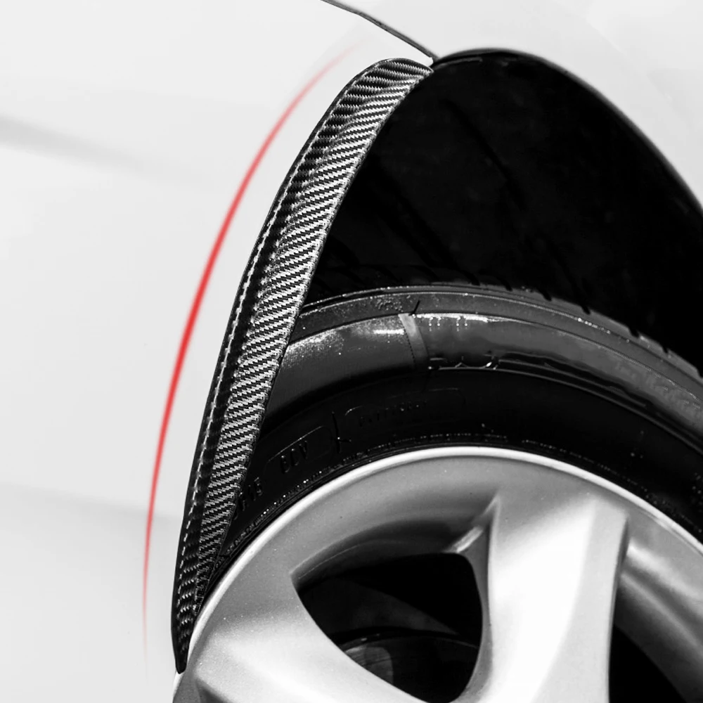 Car wheel eyebrow for BMW F10 F12 F20 F22 F30 F32 F34 F06 F02 Wheel anti scratch carbon fiber Rubber decorative strip | Автомобили и
