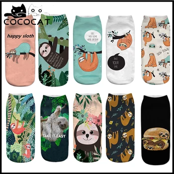 

COCOCAT Popsocket Sloth Socks Men Women Squidward Tentacles Patrick Star Joker Novelty Funny Socks Spring Summer Cotton Sock