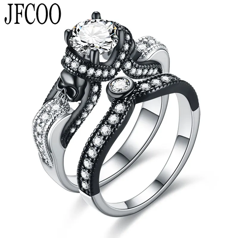 Skull wedding band sets Clearance