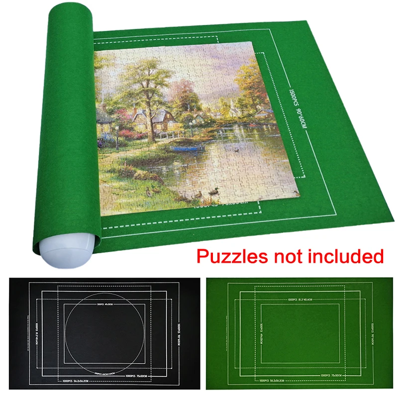 Puzzles Mat Jigsaw Roll Felt Mat Play mat Puzzles Blanket For Up to 1500/2000/3000 Pieces Puzzle Accessories