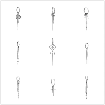 

1 pc Stainless steel Hoop Earring KPOP Bangtan Boys Earrings Punk Long Tassel Earrings jewelry for men women Jimin Fans Gift