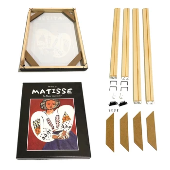 

DIY Canvas Paintings Frame Natural Wood Photo Frame Diamond Painting Frame Wall Art Large Posters Hanger Frame Home Decor