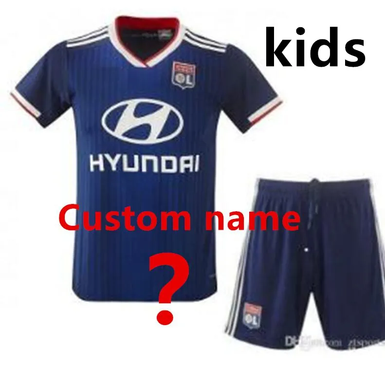 Детский комплект,, Lyonnais, футбольные майки, 19/20 Lyon TRAORE MEMPHIS, FEKIR OL AOUAR GOUIRI CORNET JUNINHO, Детская футбольная рубашка - Цвет: kids