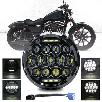 

7 Inch LED Headlights 13LED Headlights IP68 Waterproof Energy Saving Modified Motorcycle Accessories for Wrangler