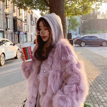 

Real Fur Coat Women Real Fox Fur Coat Winter Coat Women Korean Fashion Jacket Women Clothes 2020 Manteau Femme YY1011