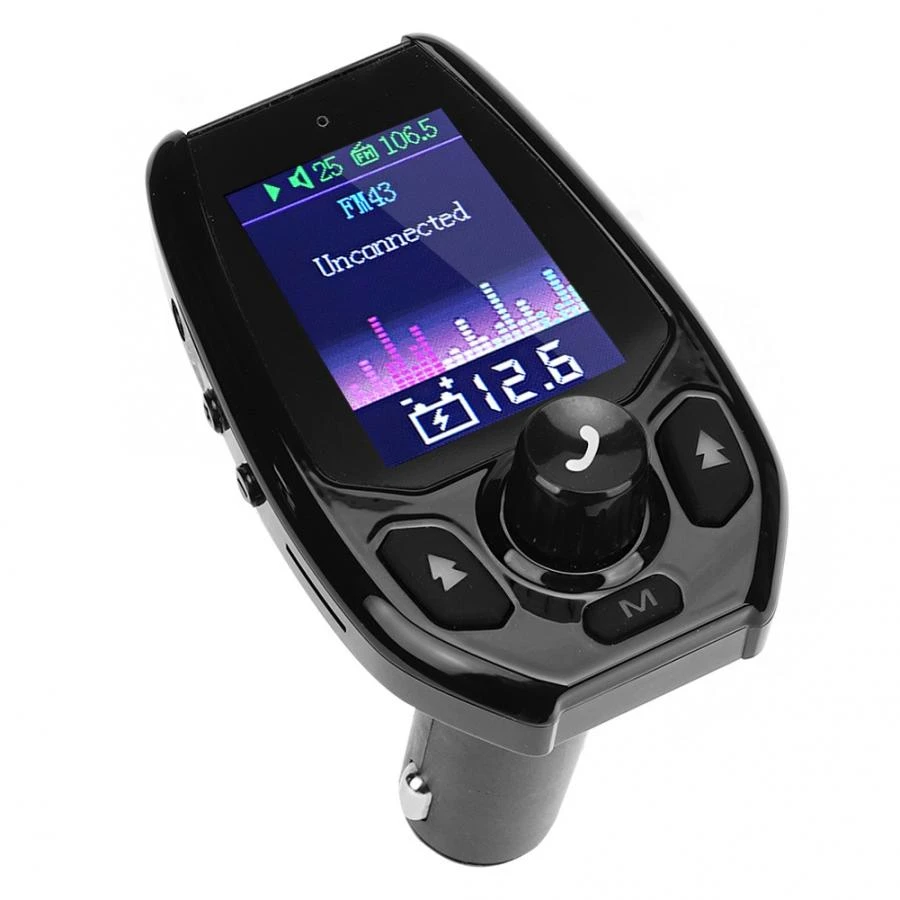 車の Fm トランスミッタ 1 8 Tft 車 Mp3 プレーヤー Fm43 Bluetooth トランス Usb 充電変調器 Fm Transmitters Aliexpress