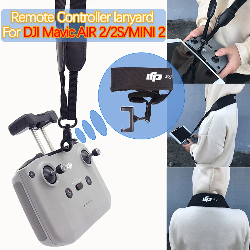 

Ремешок для дистанционного управления с крючком, шейный ремень безопасности для DJI Mavic Air 2/2S/Mini 2, аксессуары для дрона