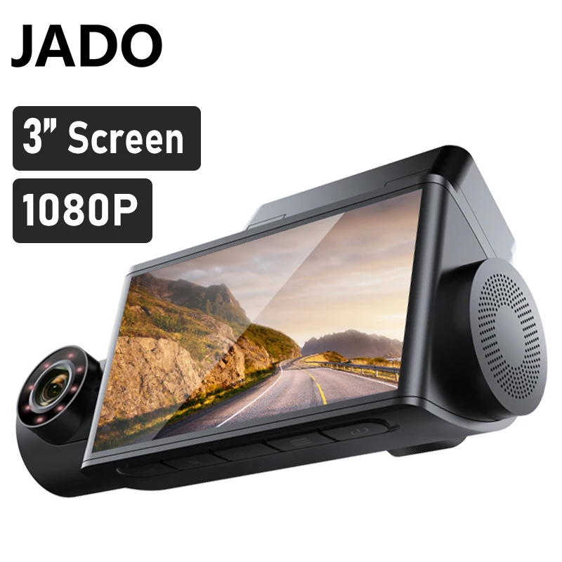 Автомобильный видеорегистратор JADO D350S камера с разрешением 1080P IPS-экраном 24