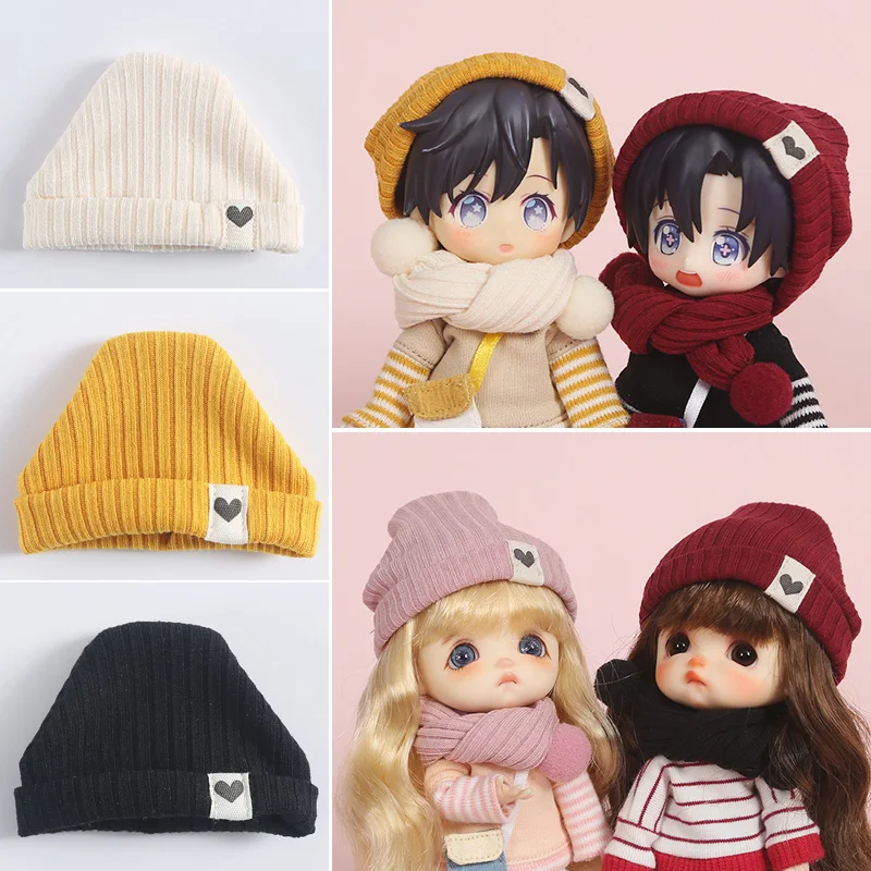 Модная однотонная вязаная шапка Ob11 для кукол Obitsu11 Молли ГСК 1/12 1/8BJD | Игрушки и