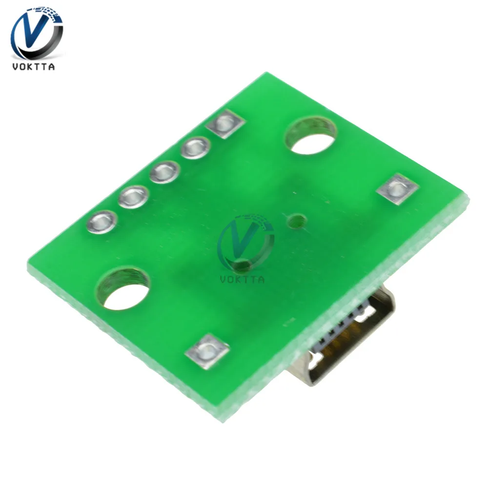 Микро-мини-usb разъем Usb 2,0 3,0 A гнездовой USB разъем для 2,54 мм DIP PCB адаптер конвертер плата панель модуль