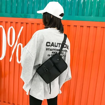 

Male Bag Fashion Harajuku Crossbody Bag Oxford Adjustable Fanny Pack Shopping Unisex Multifunction Reflective Phone Belt Bags