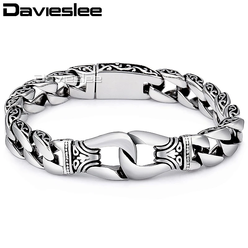 Davieslee Mens Bracelet Chain 316L 