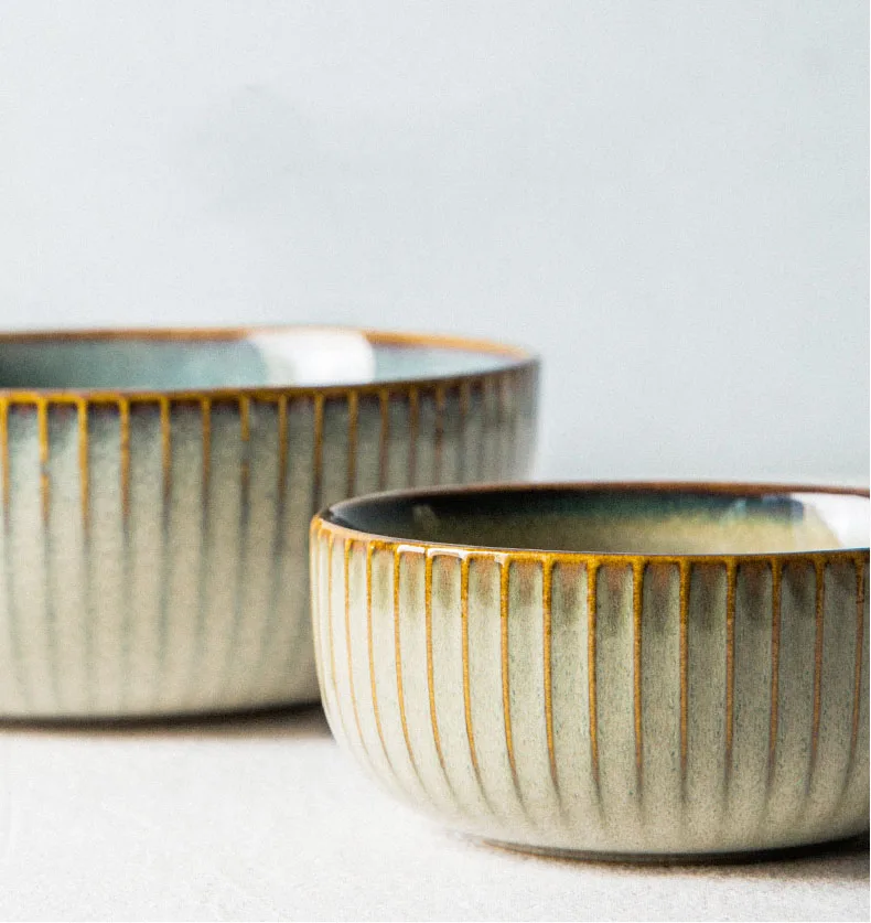Ceramic Dessert Plate and Rice Bowl Tableware Kitchen Dinnerware