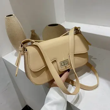 

Solid PU Leather Crossbody Bags For Women 2020 Simple Shoulder Simple Handbags Female Solid Color Luxury Girls Cross Body Bags