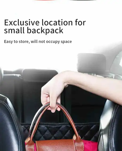 Sac de rangement en cuir PU pour siège de voiture, support de sac à main,  intérieur automatique, rangement, multifonction, poche arrière - AliExpress