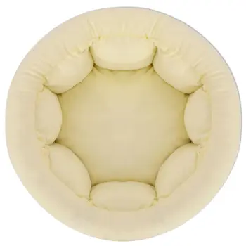 

Dog Mat Dog Bed Round Brown for Small Pet Cat Washnable Dog Cage Transport Cage Lightweight Dog Hut Non-slip Underside Portable