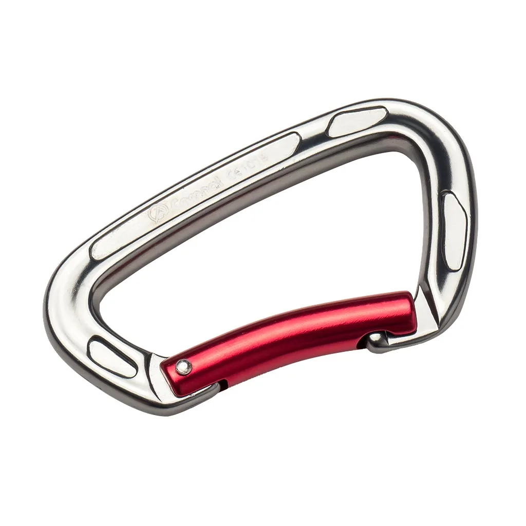 24KN Rock Climbing Carabiner D Type Metal Snap Hook Locking Open Gate Buckle