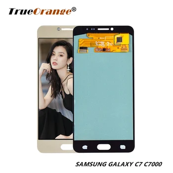 

Super AMOLED For Samsung Galaxy C7 C7000 LCD SM-C7000 Touch Screen Digitizer Assembly With Frame Repacement Mobile Accessories