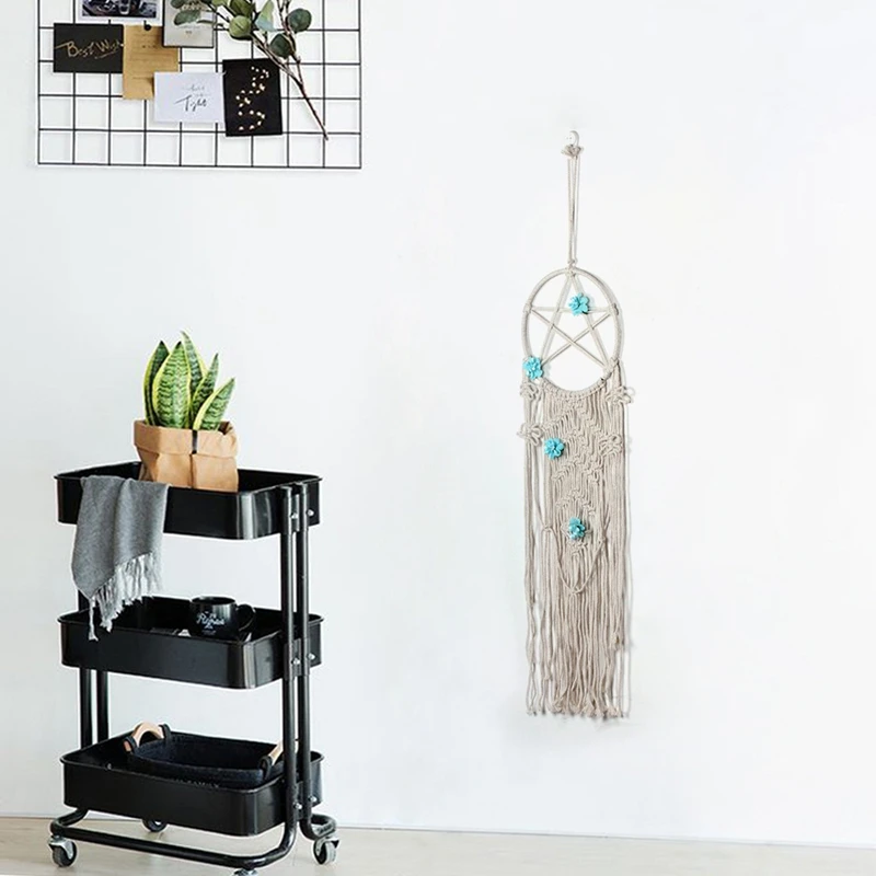 

Macrame Woven Tapestry Wall Hanging Boho Chic Bohemian Home Geometric Art Decor Beautiful Apartment Dorm Room Decoration MS7367