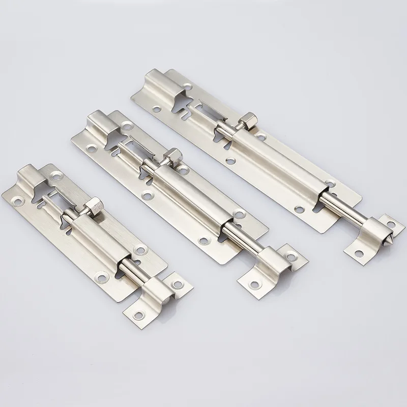 

Cabinet Stainless Steel Small Square Bolt Surface Mounted F-Shaped Small Bolt Wooden Toilet Door Bolt Latch Home Surface Mounted