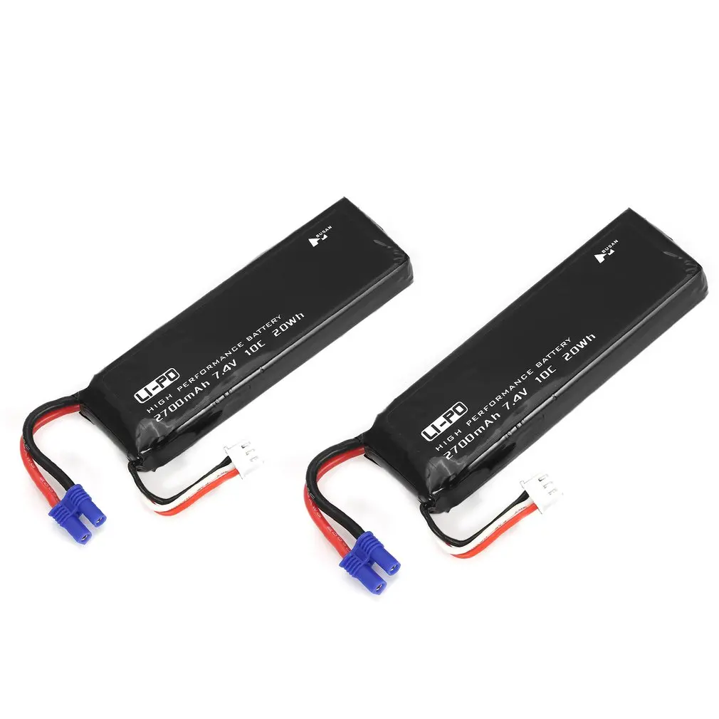 

2pcs 7.4V 2700mAh 10C 20Wh Li-po Battery Kit Spare Part Accessory for Hubsan H501S H501M H501A H501C RC Quadcopter Drone