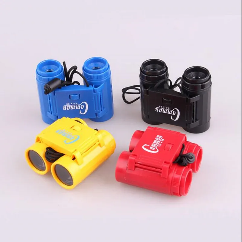 Binoculars HD 2.5 x 26 Telescope Children Colorful Fixed Zoom Anti-skid Portable Field glasses Gifts for Children