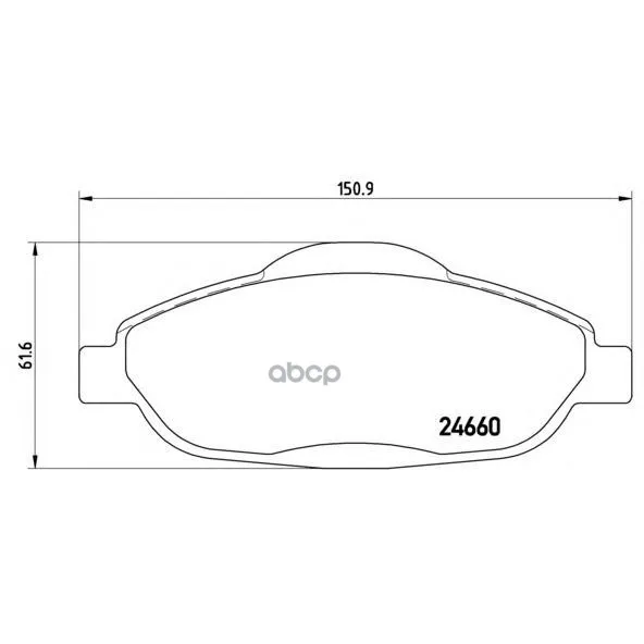 Колодки Тормозные Peugeot 308 07-/3008 09- Передние Brembo P61101 Brembo арт. P61101