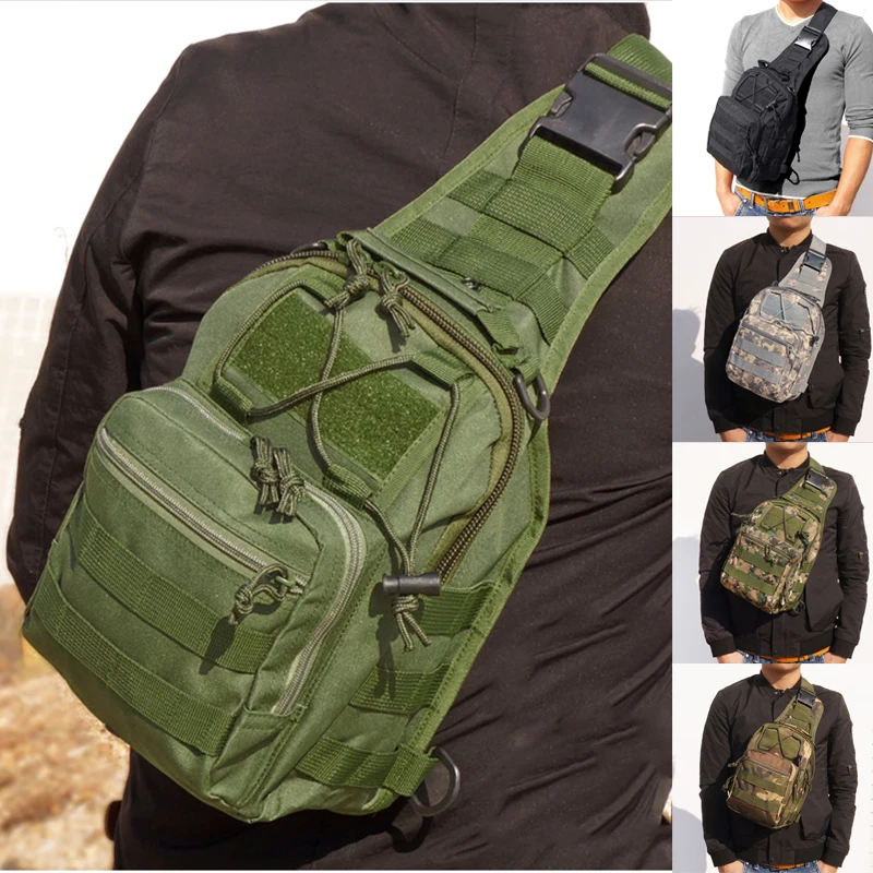 Durable Tactical Package Handbag Oxford Cloth One Strap Shoulder Camping Bag Backpack Satchel Practical Outdoors Hiking 5 Color