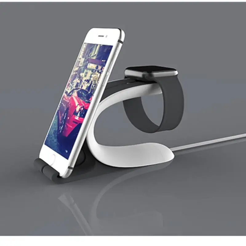 

2 in 1 Multi Charging Dock Stand Docking Station Charger Holder for Apple Watch for iPhone Samsung Xiaomi Mobile Phone Tab r20