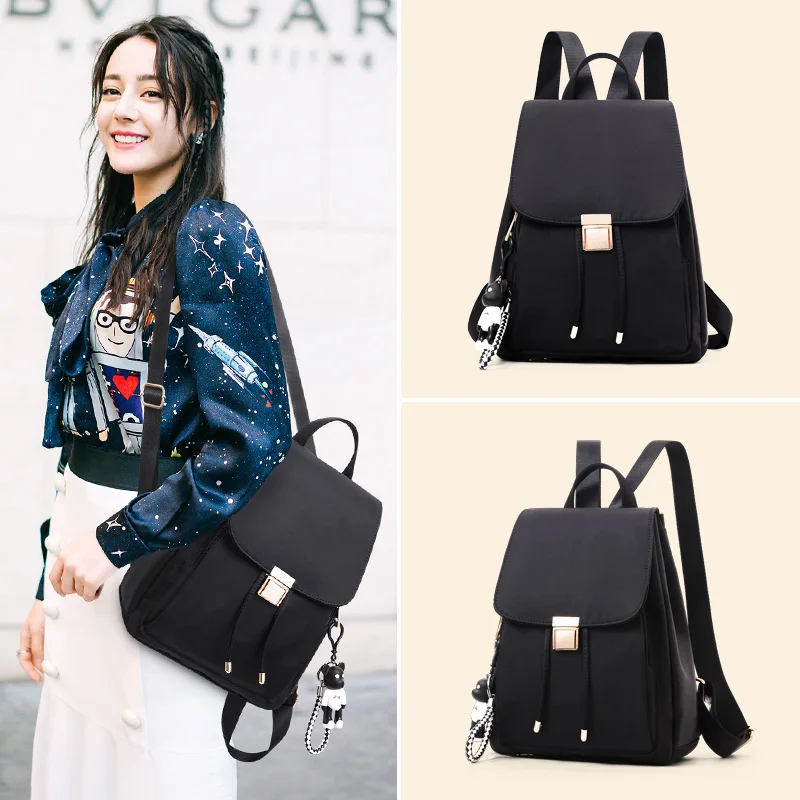 

Oxford Cloth Backpack Women's 2018 New Style Drawstring Korean-style Fashion Fashion School Bag Versatile Travel Nylon JMS