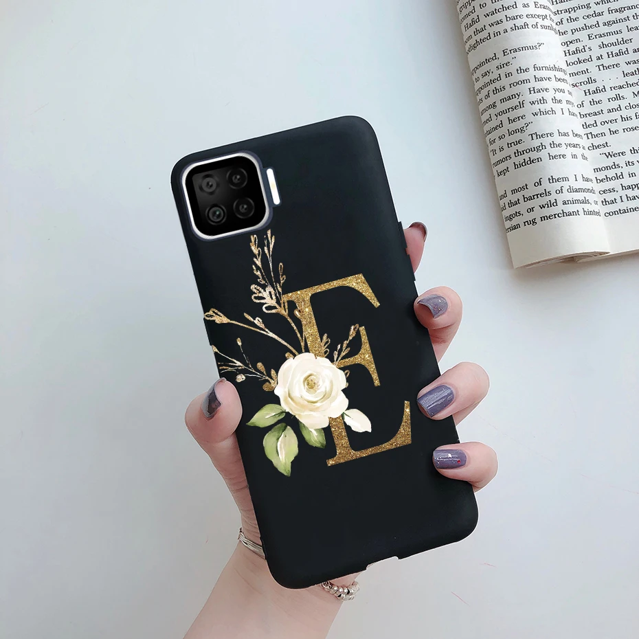 cases for oppo phones For OPPO Reno 4 Lite Case Flowers Letters Soft TPU silicone Back Phone Cover For OPPO Reno4 Lite A93 F17 Pro CPH2119 Case Funda oppo cover