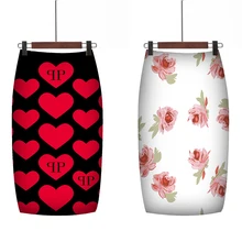 Летняя повседневная юбка для девочек с принтом женская прямая юбка с высокой талией модная дизайнерская юбка миди Saias Женская тонкая Корейская волнистая юбка