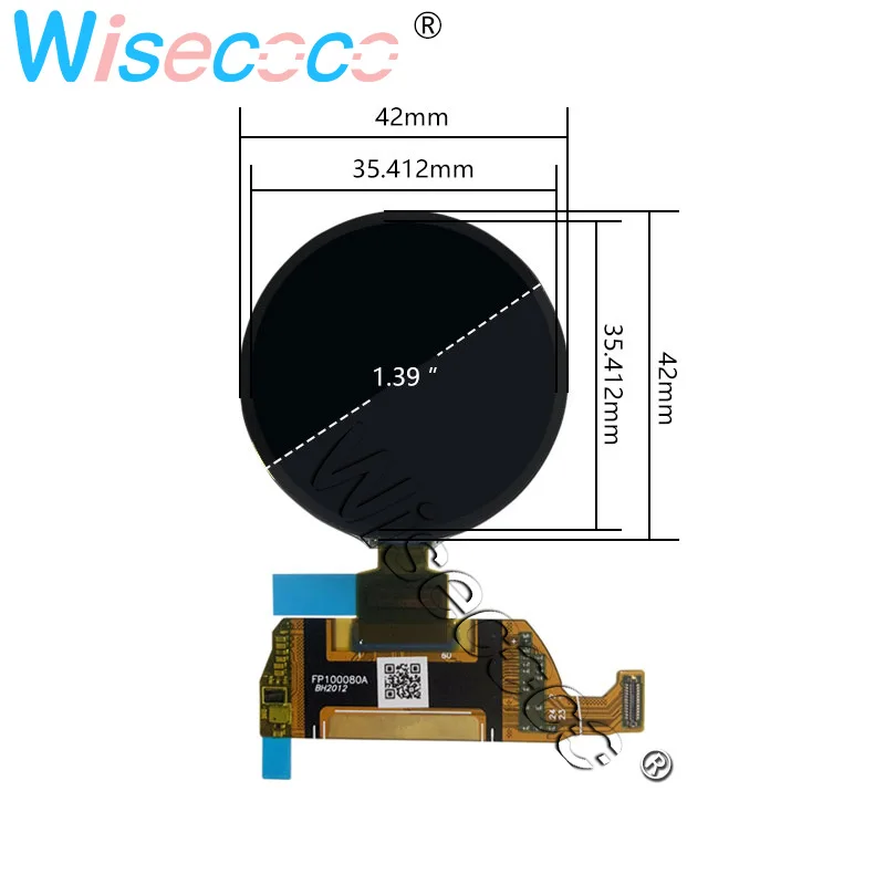 Exibição Redonda Oled 1.39 Polegada 454x454 Círculo Circular Tela 24 Pinos Mipi Controller Board - Imagem 2