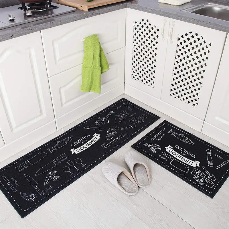 Long Kitchen Mat Bath Carpet Floor Mat Home Entrance Doormat Tapete Absorbent Bedroom Living Room Floor Mats Modern Kitchen Rug 18