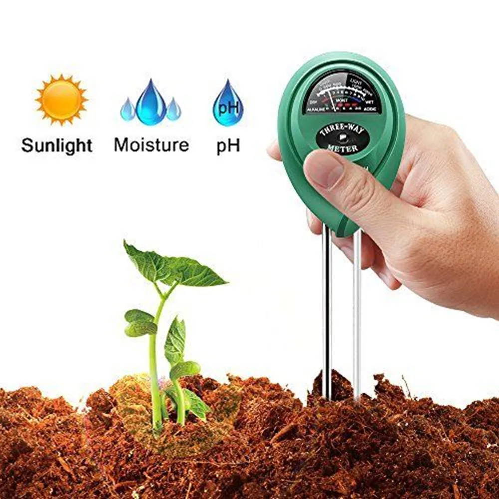 PH Tester Meter Soil Moisture Humidity Meter Sunlight Light Monitor Hydroponics Flower Garden Plant Acidity Hygrometer 3 in 1 electromagnetic radiation tester