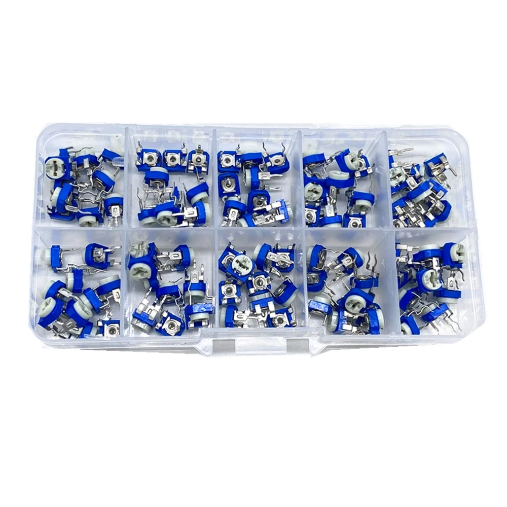 Potentiometer Kit 100Pcs/Box RM065 Carbon Film 10 Values