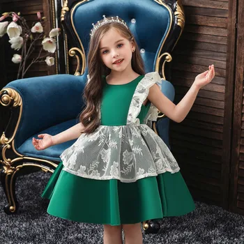 

2019 Summer New 1-3t Baby Girl Dress Children's Performance Clothing Girls Sleeveless Cotton O-neck Bow Lace Tutu Princess Dress