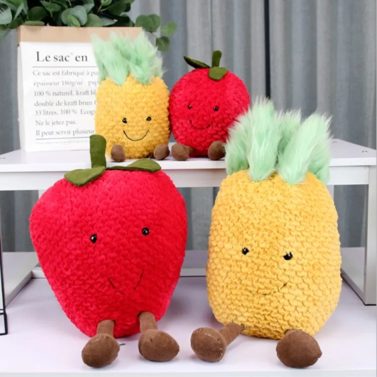 

Creative Model Strawberry Plush Toys Pineapple Pillow Doll Children Birthday Gift Customizable