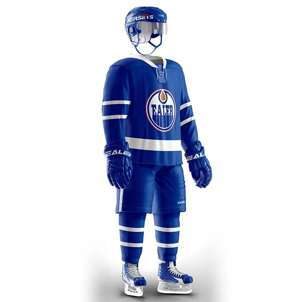 Джетс Edmonton ice тренировочный хоккейный свитер с печатным логотипом на заказ E066