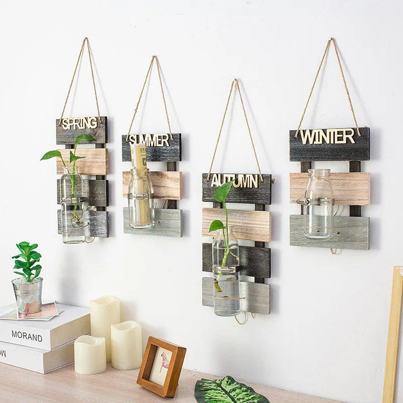Creative Old Hydroponic Plant Transparent Glass Bottle Office Small Fresh Vase Pendant Wall Home Decoration Nordic Art | Дом и сад