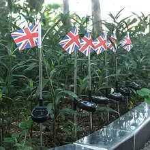 Солнечный флаг водонепроницаемый наружный светодиодный светильник наземная лампа дорожка Пейзаж Путь Сад газон открытый 72XF