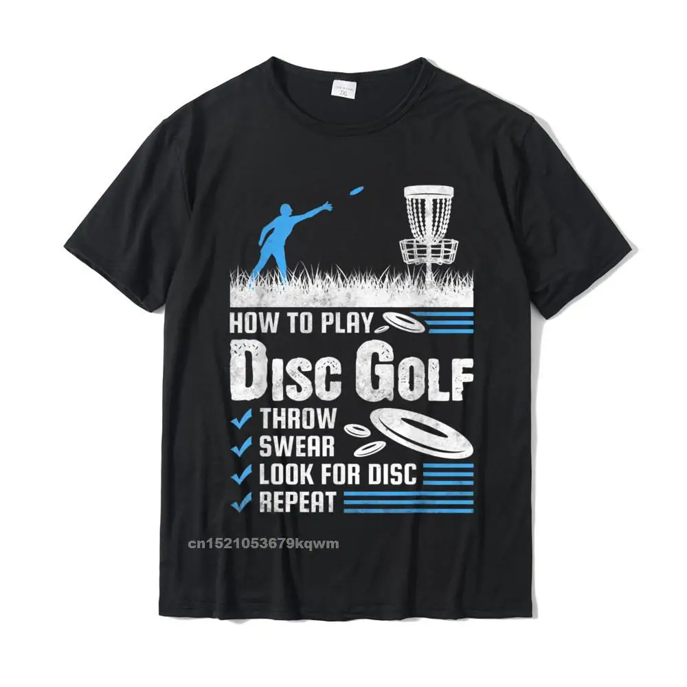 Summer Top T-shirts Short Sleeve Unique Brand Men April FOOL DAY Tees Unique Tee Shirt Crewneck Pure Cotton Wholesale Funny How To Play Disc Golf T-Shirt__4441 black